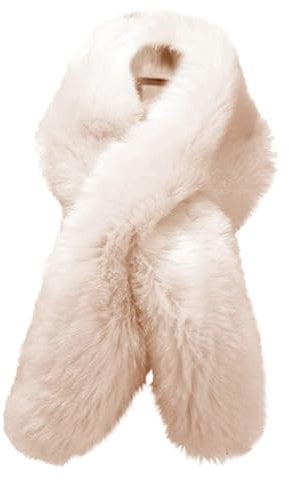 Damen Winter Solid Plüsch Warmer Rundschal Herren Winter (Beige, One Size)