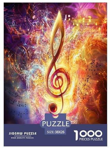 Jigsaw Puzzle Music Notes Art Challenging Home Decor Impossible Hard Score Birthday Party Gift Toy 1000 Piece for Kids And Adults 38x26cm/1000pcs