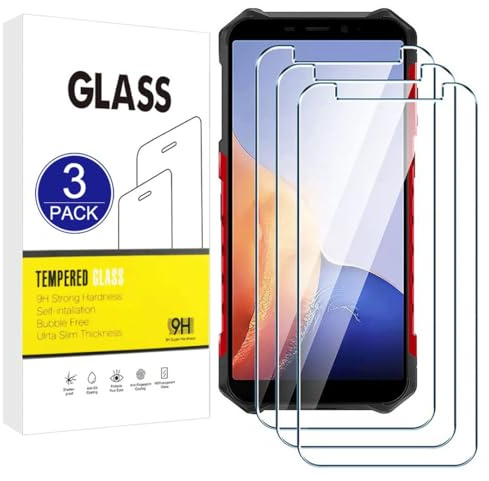 X-Dision Screen Protector Compatible with Ulefone Armor X9 Pro,3 Pack [9H Hardness, High Sensitivity, Shatterproof] 2.5D High Definition Tempered Glass Film for Ulefone Armor X9 Pro