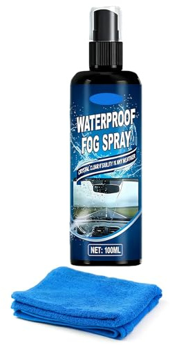 kmgfsd Quick Drying Anti Fog Solution Automotive Glass Cleaner 100ml for Automotive Glass & Glasses Enhances Visibility 100ml Advanced Hydrophobic Windshield Sprays