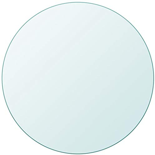 Cervaline Dessus de Table Ronde en Verre trempé 300 mm,Meubles,Accessoires pour Tables,Plateaux de Table,1.6 kg-243624