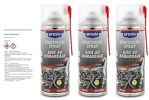 Presto 3X 400ml Starthilfe Spray Starthilfespray Starterspray Kaltstartspray Start Kaltstart Spray Dose