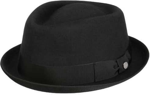 LIERYS Diamond Crown Pork Pie Filzhut Damen Herren Sommer Winter