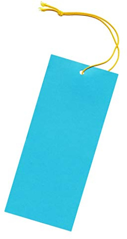 200 blau Hängeetiketten - Warenanhänger: Schnuretiketten aus Karton - 60x140mm - Farbe wählbar - Staffelpreise für Businesskunden ab 3, 6, 11 VE