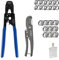 EFIELD PEX Cinch Klemme/Ohr-Schlauchschellen, Größen von 3/8 Zoll bis 1 Zoll mit Metall-Rohrschneider, 20 Stück 1/2 Zoll und 10 Stück 3/4 Zoll Klemmen für alle US F2098 Standards