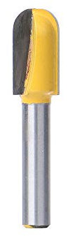 Round Nose Router Bit 1/4Inch Shank Carbide Alloy Long Reach Cutter Tool,1/4x3/8inch