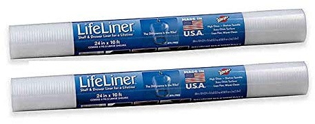 Warp Brothers Ribbed Shelf Liner & Drawer Organizer for Kitchen & Bathroom Cabinet, Storage Bins, Garage & Wall Shelves, Table & Food Pantry Organizing its BPA Free | Clear (2 Pack, 24 x 10')
