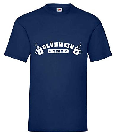 Generisch Vin Brulè Team Caldi Tazza Uomini Maglietta - shirt84 - Blu Marino, S