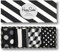 Happy Socks 4-Pack Classic Black & White Geschenkbox farbenfrohe und fröhliche Socken für Männer und Frauen, Schwarz-Weiß Größe 36-40