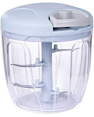 Zwiebelschneider mit Seilzug,900ML Zwiebel Zerkleinerer Küchenmaschine Gemüseschneider Multizerkleinerer Zwiebelhacker Manuell Edelstahl Universalzerkleinerer für Gemüse, Obst, Zwiebeln, Knoblauch