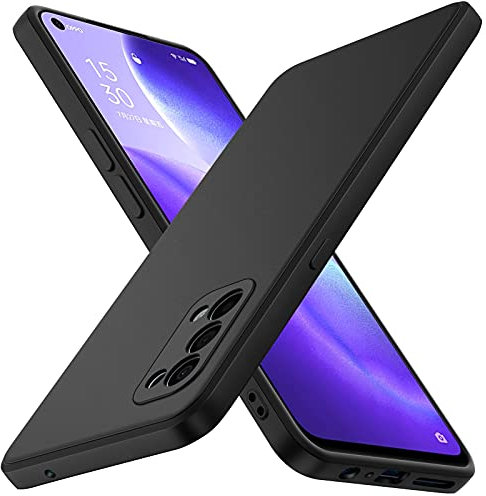 ivoler Silikon Hülle für Oppo Find X3 Lite mit Kameraschutz, Ultra Dünne Weiche Stoßfest Schutzhülle Flexible TPU Matte Schwarz Handyhülle Kratzfest Case Cover