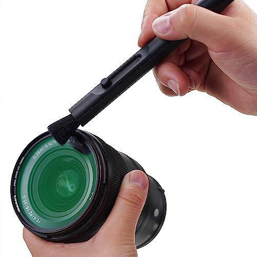 EYLIN ELP-1 Suede Lens Cleaning Pen with Brush for DSLR Camera, VR Headset, Drone, Telescope, Microscope Optic Lenses Clean