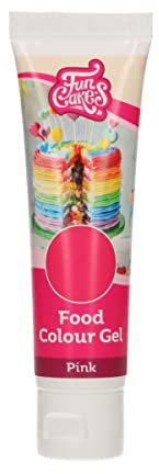 FunCakes Food Colour Gel Rosa: Hochkonzentrierte Lebensmittelfarbe für Teig, Creme, Fondant, Marzipan. Einfache Dosierung. Einzelne Tropfen, um lebendige Farben zu erzeugen. Halal. 30 g.
