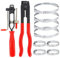 RealPlus CV Joint Boot Clamp Pliers, Car Banding Tools Kit Set Ear Boot Tie Pliers, Automotive Hose Axle Plier with 8pcs CV Boot Clamps