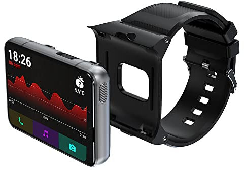 AIMAISEN Android 9.0 Smartwatch GPS Sport Wristwatch 2.88 Large Touch Screen Bluetooth Activity Tracker 5.0MP+13.0MP HD Dual Camera 4G/LTE Network,WIFI,Independent SIM Card, 4+64GB (Silver)