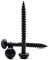 Hippo Hardware (4.8mm X 50mm) Black Japanned Slotted Round Dome Slot Head Passivated Wood Screws (Pack of 5) (No.10 X 2)