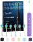 7AM2M Sonic Electric Toothbrush for Adults and Kids with 6 Brush Heads, 5 Modes with 2 Minutes Build in Smart Timer, One Charge Use for 90 Days, Rechargeable Toothbrushes (Purple)