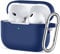 Easuny Hülle für AirPods Pro 2/1 Schutzhülle 2022/2019, Weiches Silikon Stoßfeste Schutzhülle Kompatibel für Apple AirPods Pro 2. Generation Case, mit Karabiner [Front-LED Sichtbar] - Navyblau