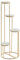 FineBuy Blumenständer Echter Marmor Weiß 36,5x107,5x36,5 cm Pflanzenständer Stehend Gold, Blumenhocker Wohnzimmer Freistehend mit 4 Ablagen, Pflanzenregal Blumenregal Groß Modern