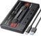 ORICO [Retrò Nastro] Case Hard Disk 2.5 Pollici USB 3.1 Tipo-C a SATA con UASP Custodia Disco Rigido Esterno per 7mm e 9,5 mm HDD SSD Max 6 TB,Con Adesivi Fai Da Te, Nero (2580C3-V1-BK)