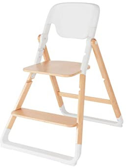 Ergobaby Evolve Toddler Chair Hochstuhlbasis Ergonomischer Stuhl für Kleinkinder Mitwachsend ab ca. 36 Monate, Höhenverstellbarer Kinderstuhl Treppenstuhl in Holzausführung, Natural Wood