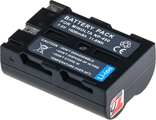 Batterie T6 Power pour Minolta NP-400, D-Li50, 1600mAh, 11,8Wh, noir