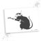 LaserCad Schablonen BANKSY Streetart (B021, Rat with Brush, DIN A2) Stencil für Graffiti, Airbrush, Kunst, Deko, zum Malen