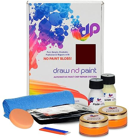 DrawndPaint Ausbesserungslack Lackreparaturset Kratzerentfernung Autolackrapatur Ausbesserung Steinschlägen Kratzern am Auto Lackstift geeignet für VW Rot - L2T3, L