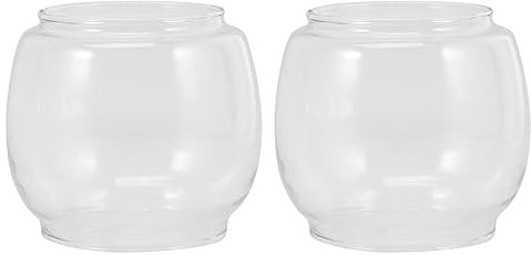 Beavorty 2 Pièces Abat-Jour Au Kérosène Remplacement du Verre De La Lampe-tempête Lampes à Pétrole Globe De Lampe-tempête en Verre Fournitures De Kérosène Nostalgie Un Verre Pilier