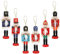 6 Pcs Weihnachten Nussknacker Ornamente,13cm Mini Weihnachtlicher Nussknacker Soldat aus Holz,Nussknacker Weihnachtsschmuck,Soldat Nussknacker Figur Puppe,Nussknacker Figur Hängende Ornamente