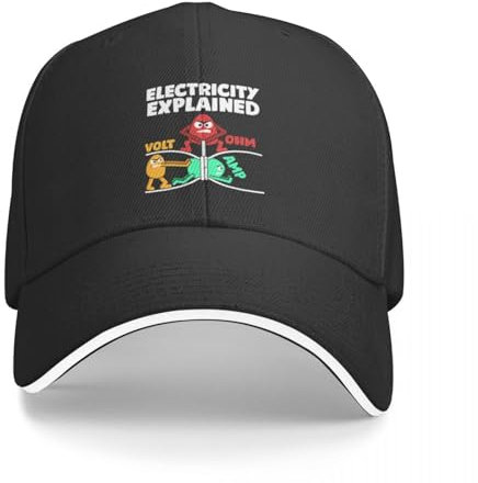 CanKan Basecap Elektrizität T-ShirtLustiges Elektriker-Design erklärt Elektrizität Baseballkappe Anime Neuer Hut Herrenhüte Frauen