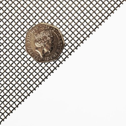 The Mesh Company Mice Repellent Rodent Metal Rat Mesh Sheet Stainless Steel Wire Mesh (8 LPI - 0.9mm Wire -120mm x 510mm Sheet)