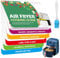 wimony Air Fryer Magnetic Cheat Sheet Recipe Cook Guide Book Celsius Centigrade Fahrenheit Cook Times Chart Cooking Measurements for Food Air Fryer Accessories with a Multifunctional Kitchen Brush
