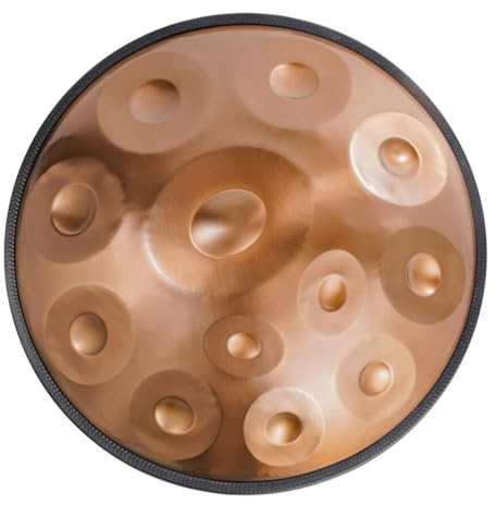 Stahl-Handtrommel 432hz/440hz Handpan Drum für Yoga Personal Meditation 9/10/12 Noten Handpan-Drum-Instrument Tongue Drum D-Moll (Color : 440Hz, Size : 12 notes)
