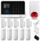 HUXGO® HXA003 Alarma casa con Sirena Solar Exterior WiFi + gsm 4G | Kit Alarma casa inalámbrico con 5X sensores PIR de Movimiento, 5X sensores de Puerta/Ventana | Tuya con Aviso al móvil