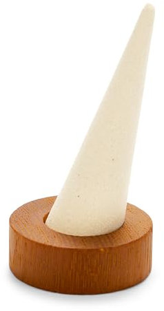 Papten Ringhalter Holz Ringständer Halterung Schmuck Display Organizer Schmuckaufbewahrung Hängend Für 1 Ring (Beige)