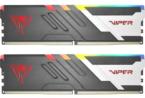 Patriot Viper Venom RGB DDR5 RAM 32GB (2X16GB) 6000MT/s CL30 UDIMM Desktop Gaming Memory Kit - PVVR532G600C30K