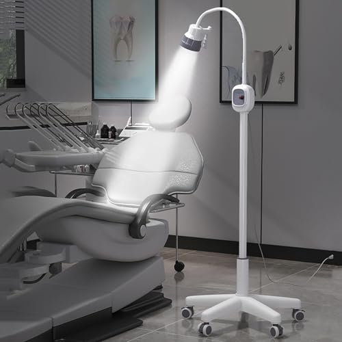 Medizinische Untersuchungslampe LED-OP-Lampe, 360° Drehbare Bodenständerlampe, Medizinische Untersuchungslampe, Chirurgische Untersuchungsleuchte, 5 Universalräder, für Ambulante Behandlung