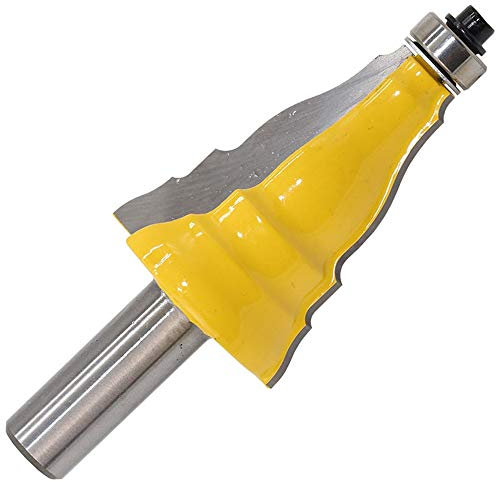 Fraise, fraise à feuillure, fraise à colonne à baguettes, fraise à moulures couronnées, fraise à encadrement de portes et fenêtres à tige de 1/2 pouce, outils de travail du bois de moulage architectur