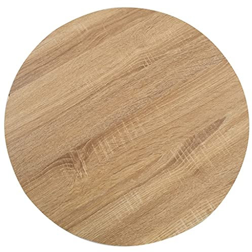 HETFTJN Terassentisch Außen Esstische Stehtisch Outdoor Konsolentisch - Bistrotisch Hellbraun 50 cm MDF für Büro Balkon Garten Campingplatz