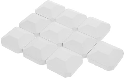 PRETYZOOM 10pcs Bbq Grill Replacement Parts Cordierite Briquettes for Gas Grill Even Heat Distribution Easy Maintenance