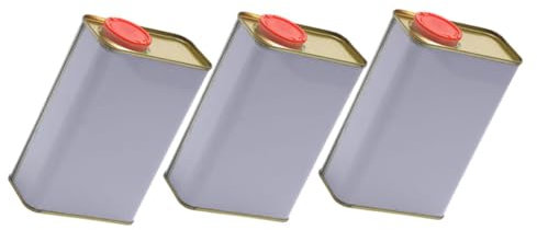 ANDRESLAD 3 Pièces Seau De Peinture Bidon avec Couvercle Pots De Peinture Vides Support De Stockage De Peintre Approvisionnement Conteneur De Stockage De Peinture Blanche Le Fer