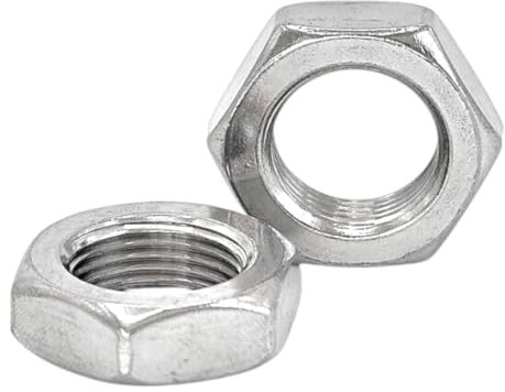 Mutter | Sechskantmutter | Feingewinde niedrige Form flach DIN 439 Edelstahl A2 | V2A M8 M10 M12 M16 M18 M20 M22 M24 M27 M30 M36