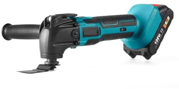 Outil multifonction oscillant sans fil 18V, scie électrique, tondeuse/pelle/Machine de découpe, outil de travail du bois adapté à la batterie Makita 18V(With 2 battery)