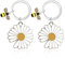 Schlüsselanhänger für Frauen, 2 Stück Cute Daisy Schlüsselanhänger Daisy Schlüsselanhänger Tasche Charme Blumen Charme für Geldbörse Schlüssel Metall Blume Schlüsselanhänger Geschenk für Frauen Mädche