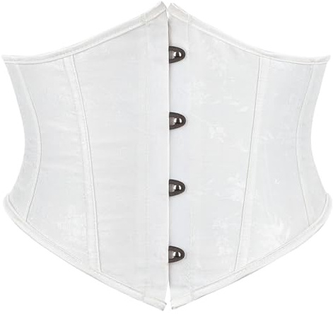 Vintage Damen Korsett Bustier Unterbrust Korsage Bauchweg Corsage Top Shapewear Verstellbare Satin Bustier Waist Cincher Schnürt Korsett Top Gürtel für Kleid Karneval Faschingkostüm