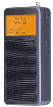 NKBSDKM Mini Radio Bluetooth Portable Radios Stéréo FM Haut-Parleur Bluetooth sans avec Réveil