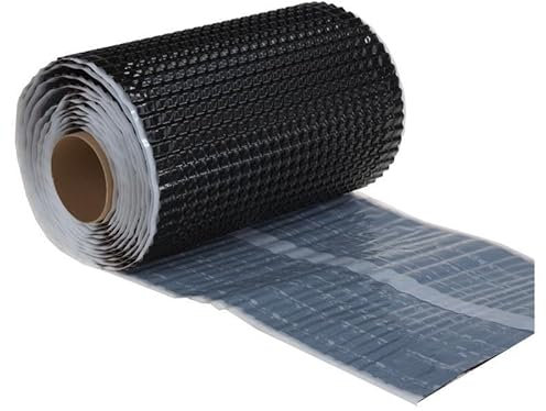 Kaminanschlussband anthrazit 5 m x 300 mm auf Rolle - 3D Strukturiertes Aluminium Wandanschlussband Dach Kamin Wand Schornstein