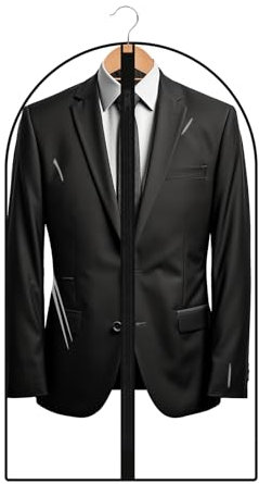 Kleidersack Anzug Transparente Kleidersäcke Mottensicher 60x100cm Kleiderhülle Staubdicht Kleiderschutzhülle Transparent Anzugtasche Kleiderschutz für Anzüge Kleider Jacken Hemden Abendkleider