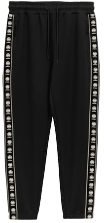 PITBULL Herren Jogginghose Bequeme Männer Trainingshose Powers Sportliches Hosen mit Streifen Joggen Sweatpants Old School Stil L